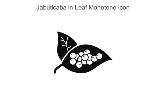 Jabuticaba In Leaf Monotone Icon In Powerpoint Pptx Png And Editable Eps Format