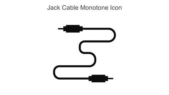Jack Cable Monotone Icon In Powerpoint Pptx Png And Editable Eps Format