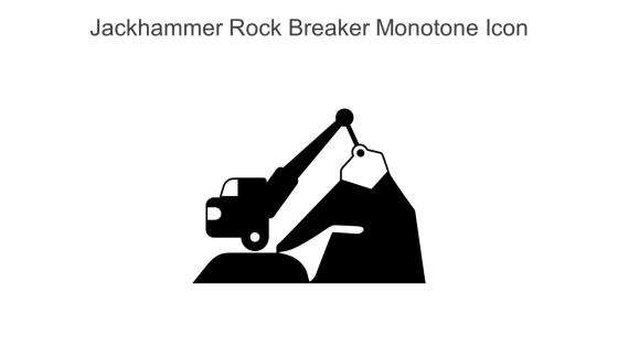 Jackhammer Rock Breaker Monotone Icon In Powerpoint Pptx Png And Editable Eps Format