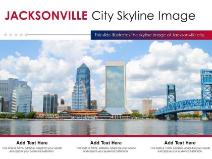 Jacksonville city skyline image powerpoint presentation ppt template