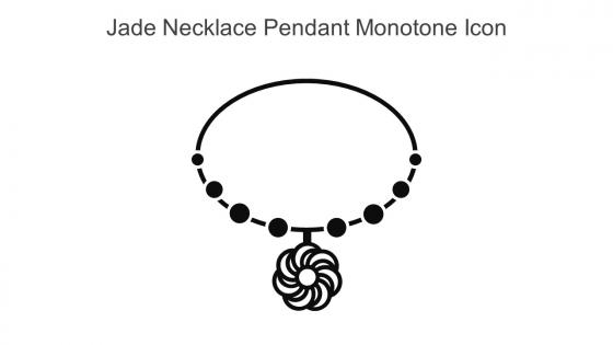 Jade Necklace Pendant Monotone Icon In Powerpoint Pptx Png And Editable Eps Format