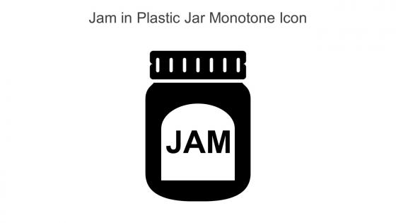 Jam In Plastic Jar Monotone Icon In Powerpoint Pptx Png And Editable Eps Format