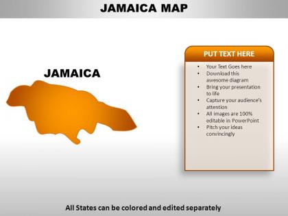 Jamaica country powerpoint maps
