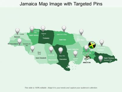 Jamaica map image with targeted pins