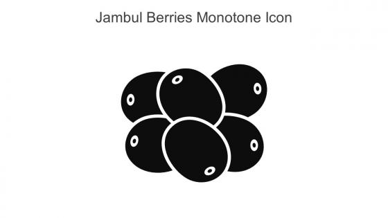 Jambul Berries Monotone Icon In Powerpoint Pptx Png And Editable Eps Format