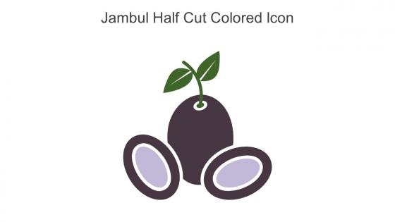 Jambul Half Cut Colored Icon In Powerpoint Pptx Png And Editable Eps Format