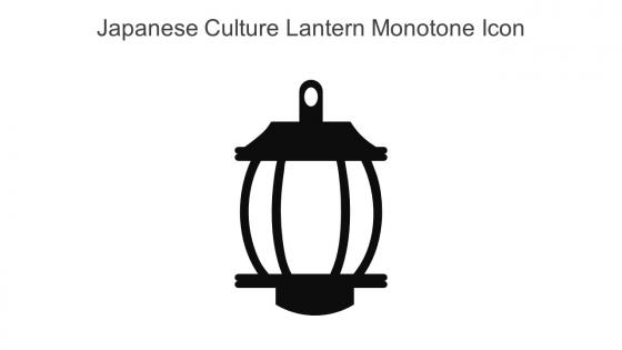 Japanese Culture Lantern Monotone Icon In Powerpoint Pptx Png And Editable Eps Format