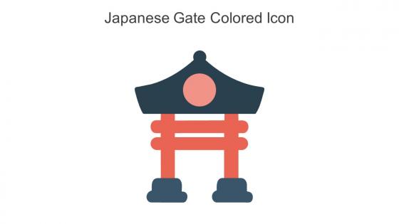Japanese Gate Colored Icon In Powerpoint Pptx Png And Editable Eps Format