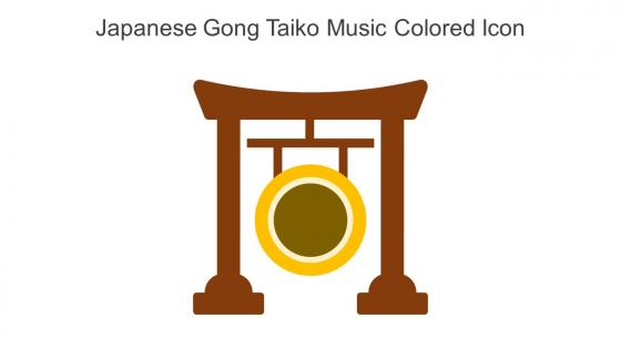 Japanese Gong Taiko Music Colored Icon In Powerpoint Pptx Png And Editable Eps Format