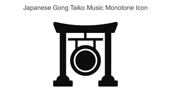 Japanese Gong Taiko Music Monotone Icon In Powerpoint Pptx Png And Editable Eps Format