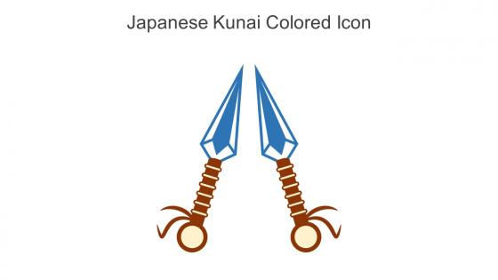 Japanese Kunai Colored Icon In Powerpoint Pptx Png And Editable Eps Format