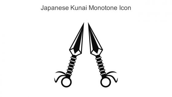 Japanese Kunai Monotone Icon In Powerpoint Pptx Png And Editable Eps Format