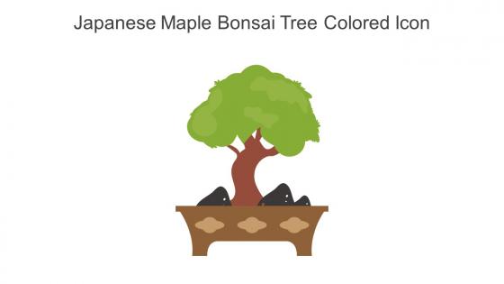 Japanese Maple Bonsai Tree Colored Icon In Powerpoint Pptx Png And Editable Eps Format