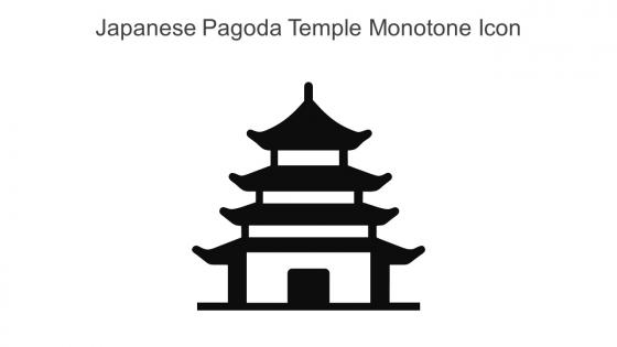 Japanese Pagoda Temple Monotone Icon In Powerpoint Pptx Png And Editable Eps Format