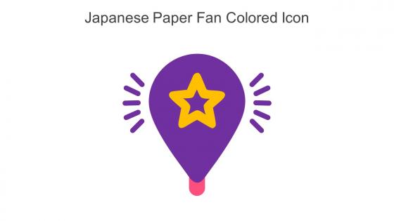 Japanese Paper Fan Colored Icon In Powerpoint Pptx Png And Editable Eps Format