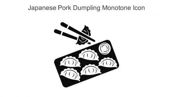 Japanese Pork Dumpling Monotone Icon In Powerpoint Pptx Png And Editable Eps Format