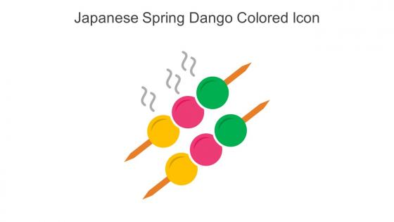 Japanese Spring Dango Colored Icon In Powerpoint Pptx Png And Editable Eps Format