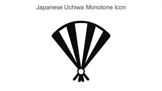 Japanese Uchiwa Monotone Icon In Powerpoint Pptx Png And Editable Eps Format