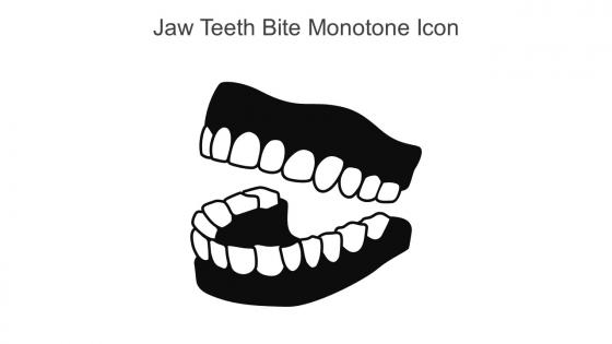 Jaw Teeth Bite Monotone Icon In Powerpoint Pptx Png And Editable Eps Format
