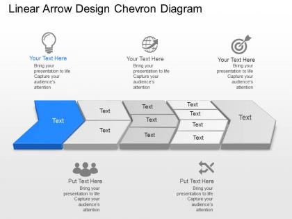 Jd linear arrow design chevron diagram powerpoint template