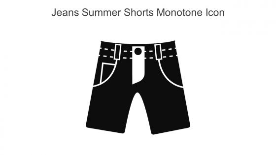 Jeans Summer Shorts Monotone Icon In Powerpoint Pptx Png And Editable Eps Format