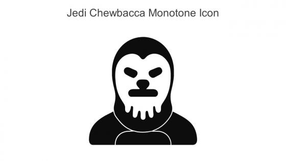 Jedi Chewbacca Monotone Icon In Powerpoint Pptx Png And Editable Eps Format