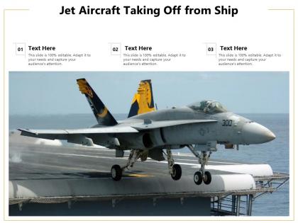 Jet aircraft taking off from ship