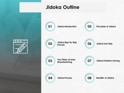 Jidoka outline problem solving fit lean manufacturing ppt powerpoint presentation gallery deck