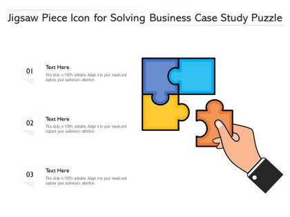 Jigsaw piece icon for solving business case study puzzle