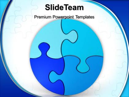Jigsaw ppt powerpoint templates circular puzzle teamwork diagram backgrounds