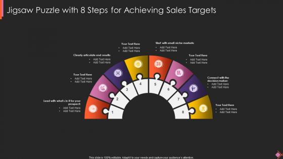 Jigsaw Puzzle With 8 Steps For Achieving Sales Targets