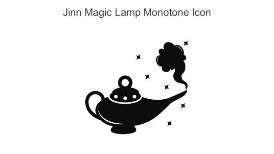 Jinn Magic Lamp Monotone Icon In Powerpoint Pptx Png And Editable Eps Format