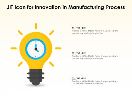 Jit icon for innovation in manufacturing process