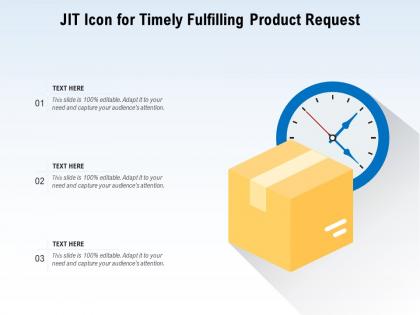 Jit icon for timely fulfilling product request