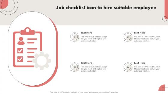 Job Checklist Icon To Hire Suitable Employee
