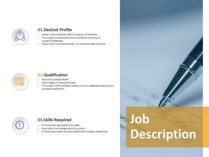 Job description qualification ppt powerpoint presentation gallery