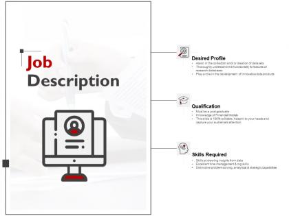 Job description skills required ppt powerpoint presentation file outline
