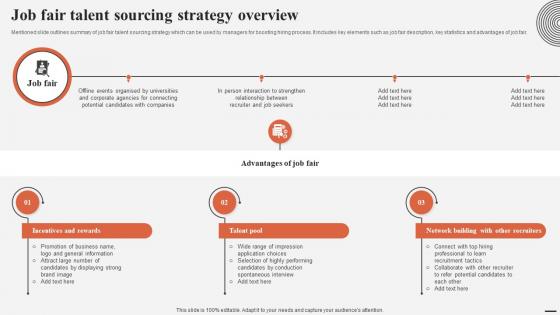 Job Fair Talent Sourcing Strategy Overview Complete Guide For Talent Acquisition