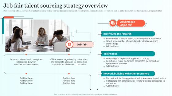 Job Fair Talent Sourcing Strategy Overview Comprehensive Guide For Talent Sourcing