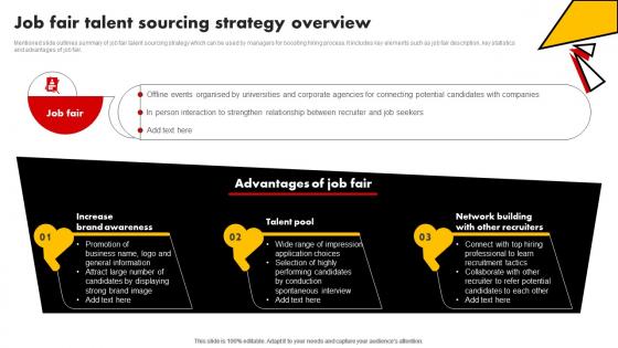 Job Fair Talent Sourcing Strategy Overview Talent Pooling Tactics To Engage Global Workforce