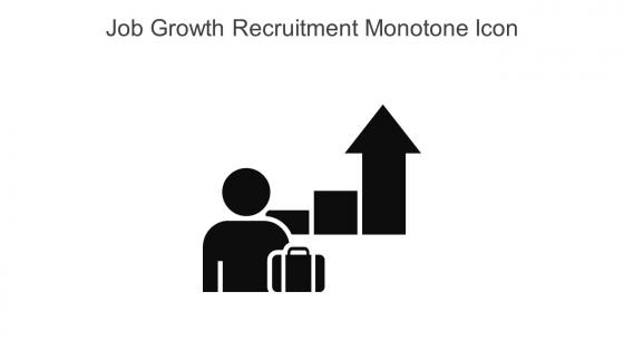 Job Growth Recruitment Monotone Icon In Powerpoint Pptx Png And Editable Eps Format
