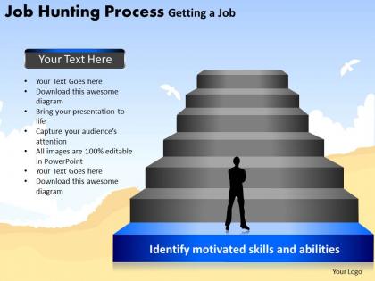 Job hunting process getting a job powerpoint slides and ppt templates db