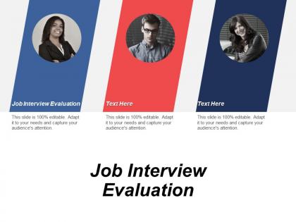 Job interview evaluation ppt powerpoint presentation icon display cpb
