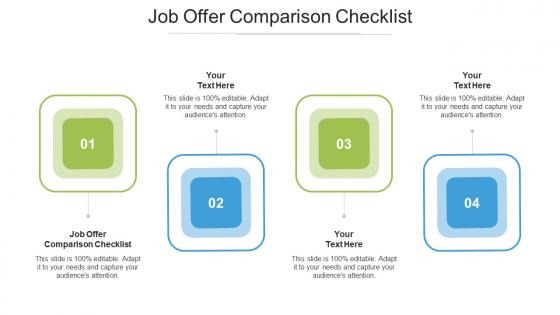 Job Offer Comparison Checklist Ppt Powerpoint Presentation Outline Visuals Cpb