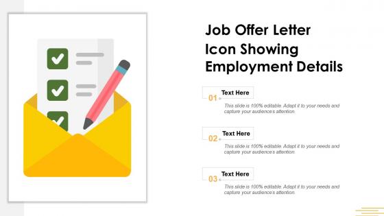 Job offer letter icon showing employment details