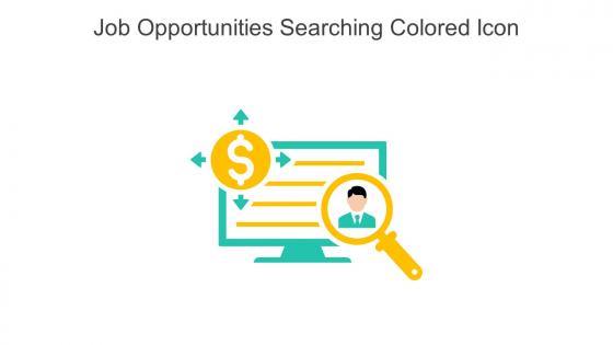 Job Opportunities Searching Colored Icon In Powerpoint Pptx Png And Editable Eps Format