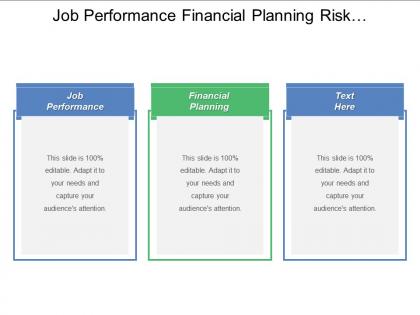 Job performance financial planning risk management business marketing methods