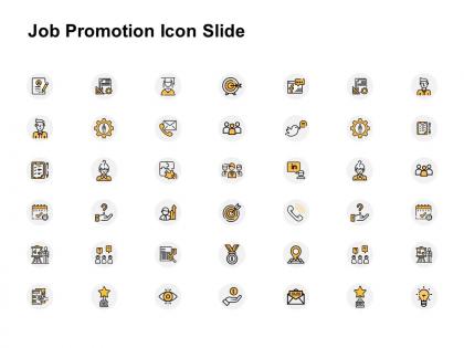 Job promotion icon slide gears ppt powerpoint presentation professional ideas