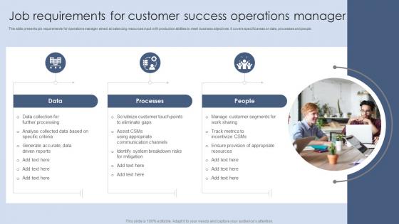Job Requirements For Customer Success Operations Manager
