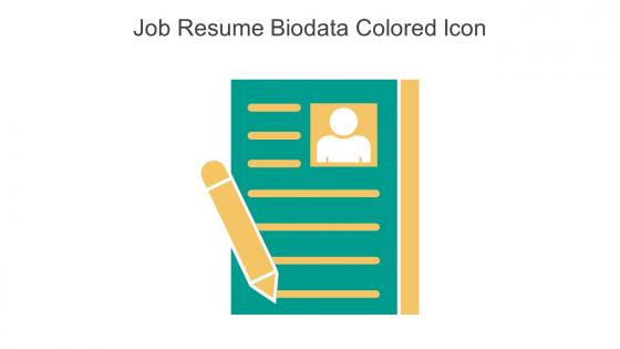 Job Resume Biodata Colored Icon In Powerpoint Pptx Png And Editable Eps Format